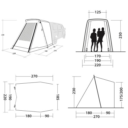 Carpa de autocaravana/furgoneta Outwell Sand Van