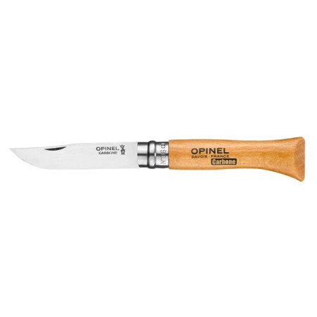 Navaja Opinel N°06 Carbon Viroblock, blister naturales