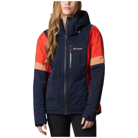 Chaqueta de mujer Columbia Snow Diva Insulated Jack azul/rojo DarkNocturnalBoldOrangeNovaPink