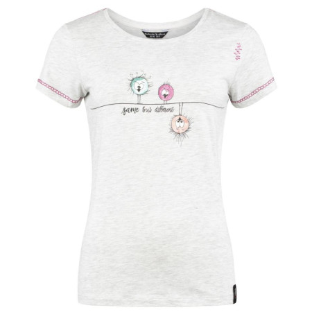 Camiseta funcional de mujer Chillaz Saile Same But Different gris claro Light Grey Melange