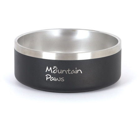 Comedero para perro Mountain Paws Basecamp Dog Bowl negro/plata Black