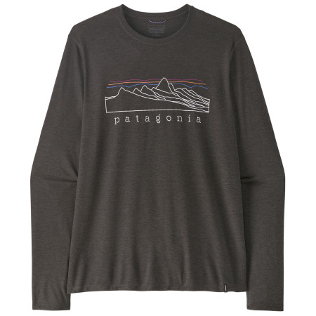 Camiseta de hombre Patagonia M's L/S Cap Cool Daily Shirt - Stratapeaks negro Ink Black
