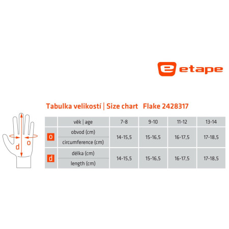 Guantes para niños Etape Flake