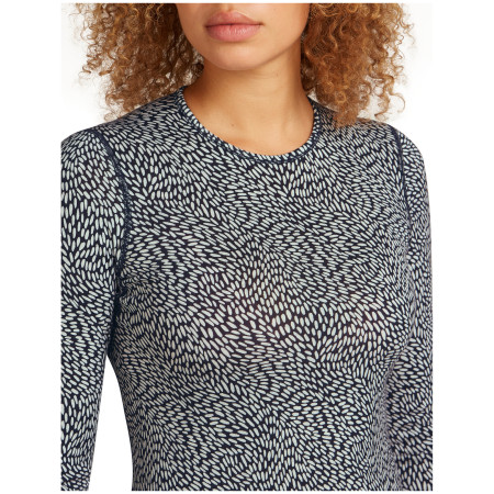 Camiseta funcional de mujer Icebreaker Women Merino 200 Oasis LS Crewe Flock Forms AOP