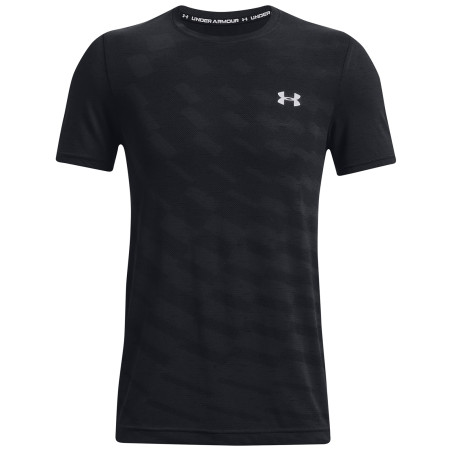 Camiseta funcional de hombre Under Armour Seamless Radial SS negro Black / / Mod Gray