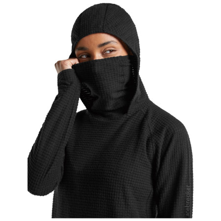 Sudadera de mujer Icebreaker Wom Mer 400 RealFleece Grid Pulover Hood