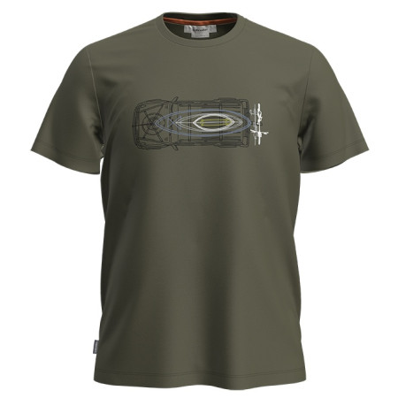 Camiseta de hombre Icebreaker M Mer Central Classic SS Tee Wireframe verde Loden