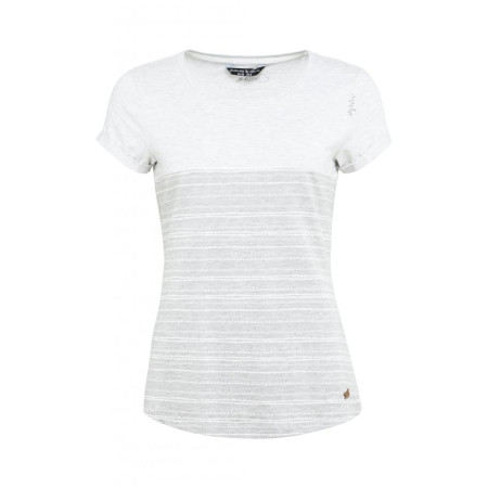 Camiseta de mujer Chillaz Ötztal Stripes Abstract gris claro grey melange/light grey melange