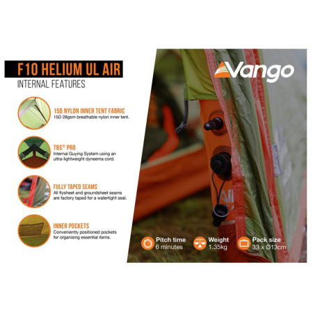Tienda ultraligera para 1 persona Force Ten Helium UL 1 Air