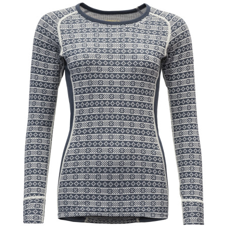 Camiseta funcional de mujer Devold Alnes Woman Shirt negro/blanco Night