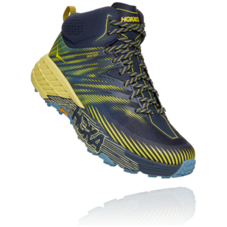 Zapatillas de carrera para hombre Hoka Speedgoat Mid 2 Gtx azul/amarillo OmbreBlue/BlueSheen