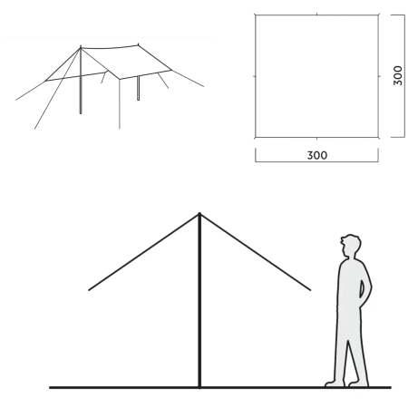 Lona tarp Easy Camp Norddal Tarp 3 x 3 m