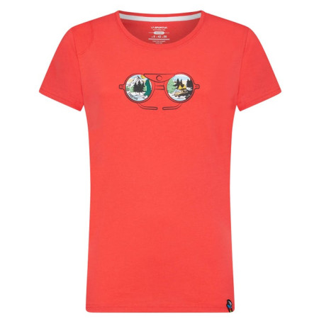 Camiseta de mujer La Sportiva View T-Shirt W rojo Hibiscus