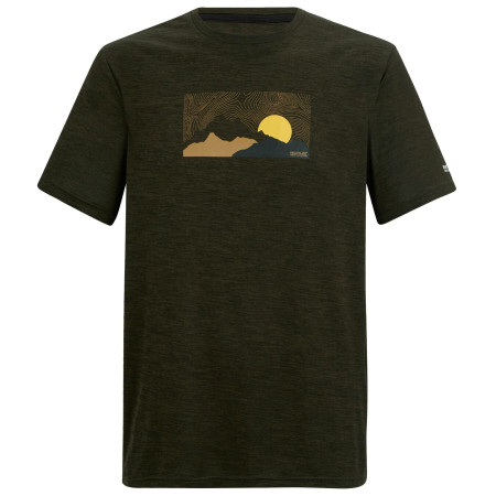 Camiseta de hombre Regatta Fingal verde oscuro DkKhakiMrl