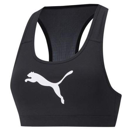 Sujetador deportivo Puma Mid Impact 4Keeps Graphic Bra PM negro/blanco black