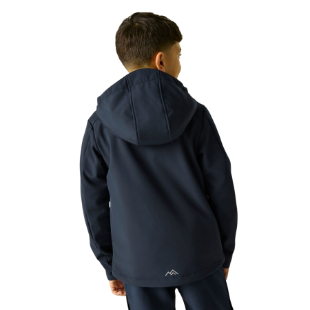 Chaqueta softshell para niños Regatta Haydenbury Navy (Wild Lime)