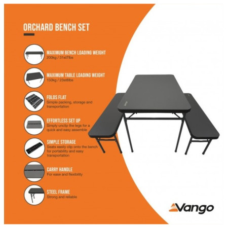 Mesa con bancos Vango Orchard Bench Set