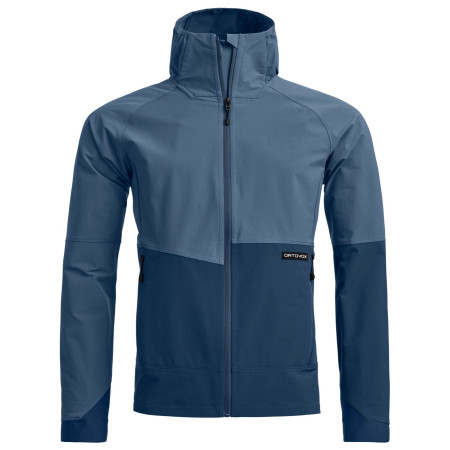 Chaqueta softshell de hombre Ortovox Venet Softshell Hooded Jacket azul Light Nunatak