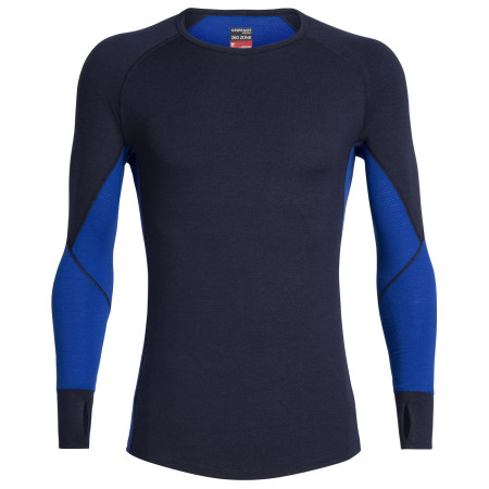 Camiseta de hombre Icebreaker 260 Zone LS Crewe 2021 azul oscuro MidnightNavy/Surf