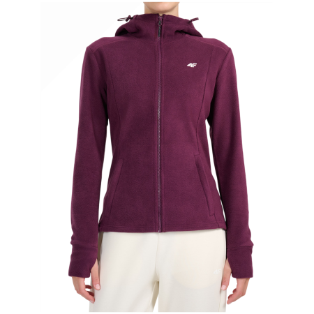 Sudadera de mujer 4F Fleece F478 burdeos Burgundy