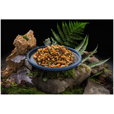 Comida deshidratada Adventure Menu Penne de proteína de grillos en salsa con frijoles, espinacas y aceitunas