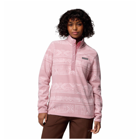 Sudadera de mujer Columbia Benton Springs™ Printed Half Snap rosa Eraser Pink Deschutes Days