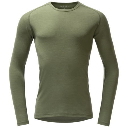 Camiseta funcional de hombre Devold Adventure Merino 190 Shirt Man khaki claro Lichen