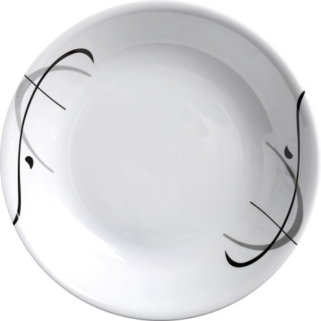 Plato Brunner Deep Plate ø 21cm blanco/negro