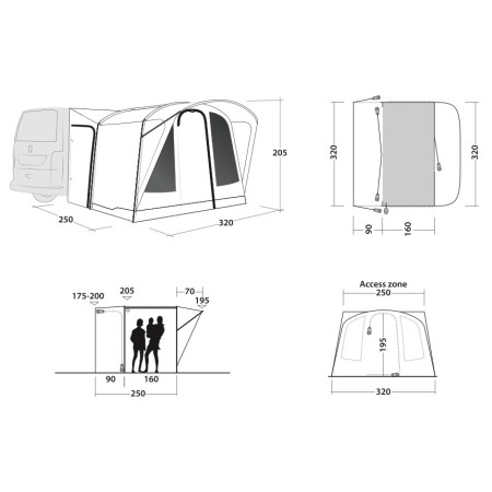 Tienda de campaña para coche Outwell Fresno
