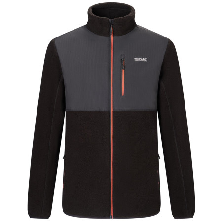 Sudadera funcional de hombre Regatta Morran WR fleece negro/naranja Blk(BurntHn)
