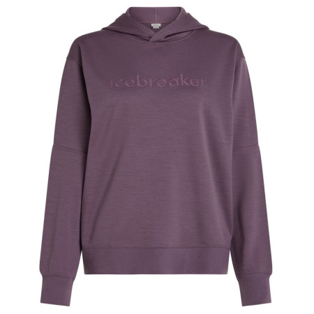 Sudadera funcional de mujer Icebreaker W Mer 360 RealFleece Elemental LS Hood violeta Grey Plum