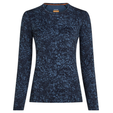 Camiseta funcional de mujer Icebreaker Women M 200 Oasis LS Crewe Moss BloomAOP azul/negro Midnvy/Dawn/Aop