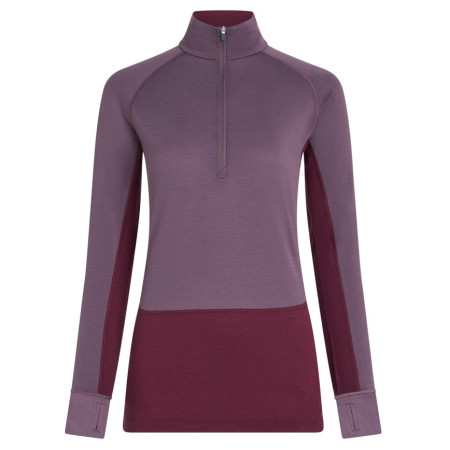Camiseta funcional de mujer Icebreaker Women Mer 200 ZoneKnit LS Half Zip violeta Dkber/Greplu/Cb