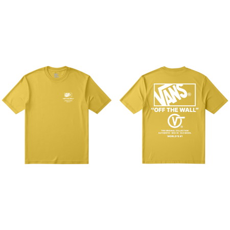 Camiseta de hombre Vans Stacked Hi SS Tee amarillo Dusty Gold