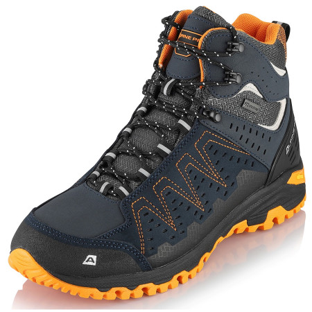 Calzado de senderismo para hombre Alpine Pro Belial negro/naranja Blue
