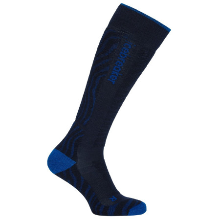 Calcetines de mujer Icebreaker W Mer Ski+ Medium OTC Mountain Contour negro/azul Mnav/Lazu/Black