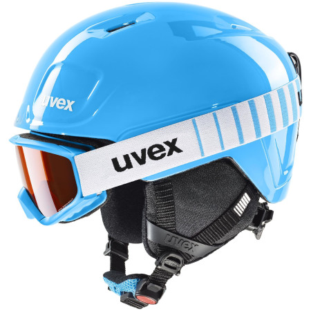 Casco de esquí para niños Uvex Heyya Set azul claro blue