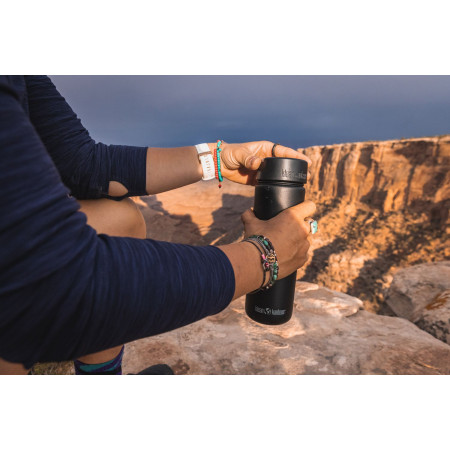 Botella de acero inoxidable Klean Kanteen Wide w/Wide Loop Cap - brushed stainless 800 ml