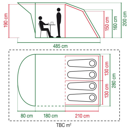 Tienda de campaña Coleman Oak Canyon 4 Blackout