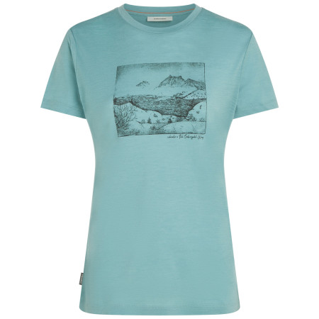 Camiseta de mujer Icebreaker Women Merino 150 Tech Lite SS Tee Terrain azul claro Hydro