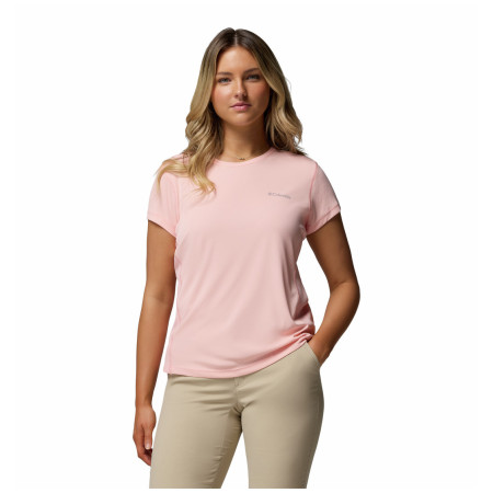 Camiseta de mujer Columbia Zero Rules™ Light SS Crew rosa Pink Sand