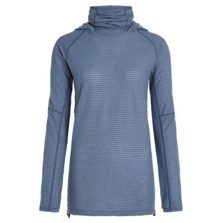 Sudadera de mujer Icebreaker Wom Mer 400 RealFleece Grid Pulover Hood azul/gris Dawn