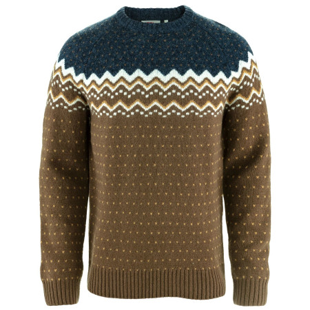 Jersey de hombre Fjällräven Övik Knit Sweater M marrón Dark Oak-Navy