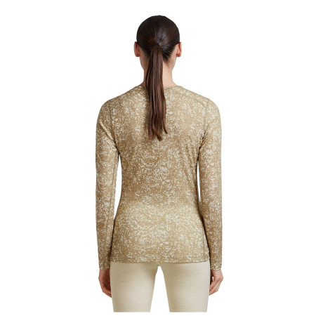 Camiseta funcional de mujer Icebreaker Women M 200 Oasis LS Crewe Moss BloomAOP