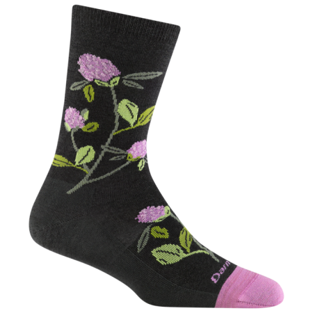 Calcetines de mujer Darn Tough Blossom Crew Lightweight negro charcoal