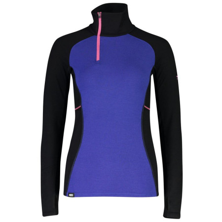 Camiseta de mujer Mons Royale Olympus 3.0 Half Zip azul/negro UltraBlue/Black