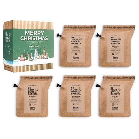 Paquete de regalo Grower´s cup 5 paquetes de café- Navidad