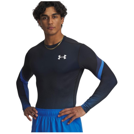 Camiseta de hombre Under Armour Heatgear Sub Crew Ls azul/negro BlueAtlantis/Black/White
