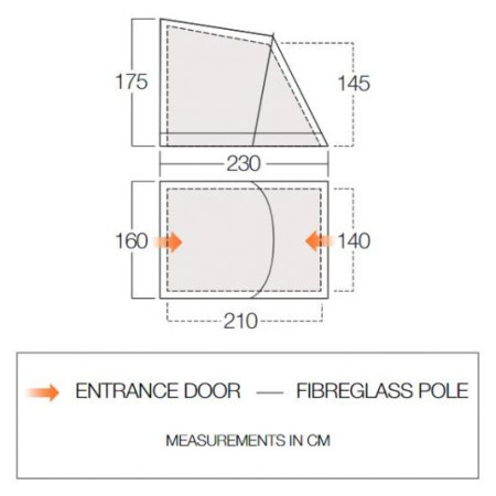 Extensión de carpa de autocaravana/furgoneta Vango Tall Annex Elements Shield - Balletto