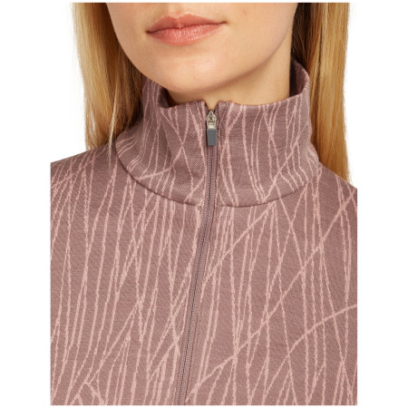 Camiseta funcional de mujer Icebreaker Women Merino 260 Tech Vertex LS Half Zip Delta Lines AOP